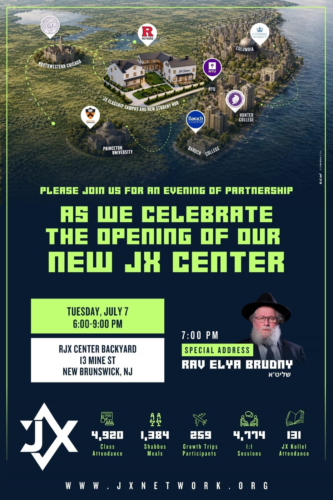 JX Center Opening Celebration — Evening of Partnership flyer